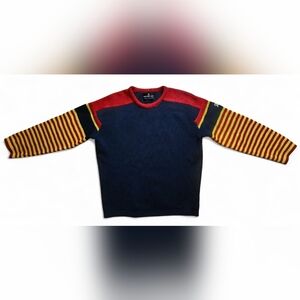 Demetre Vintage 100% Virgin Wool Rugby Sweater Size M Unique Luxury